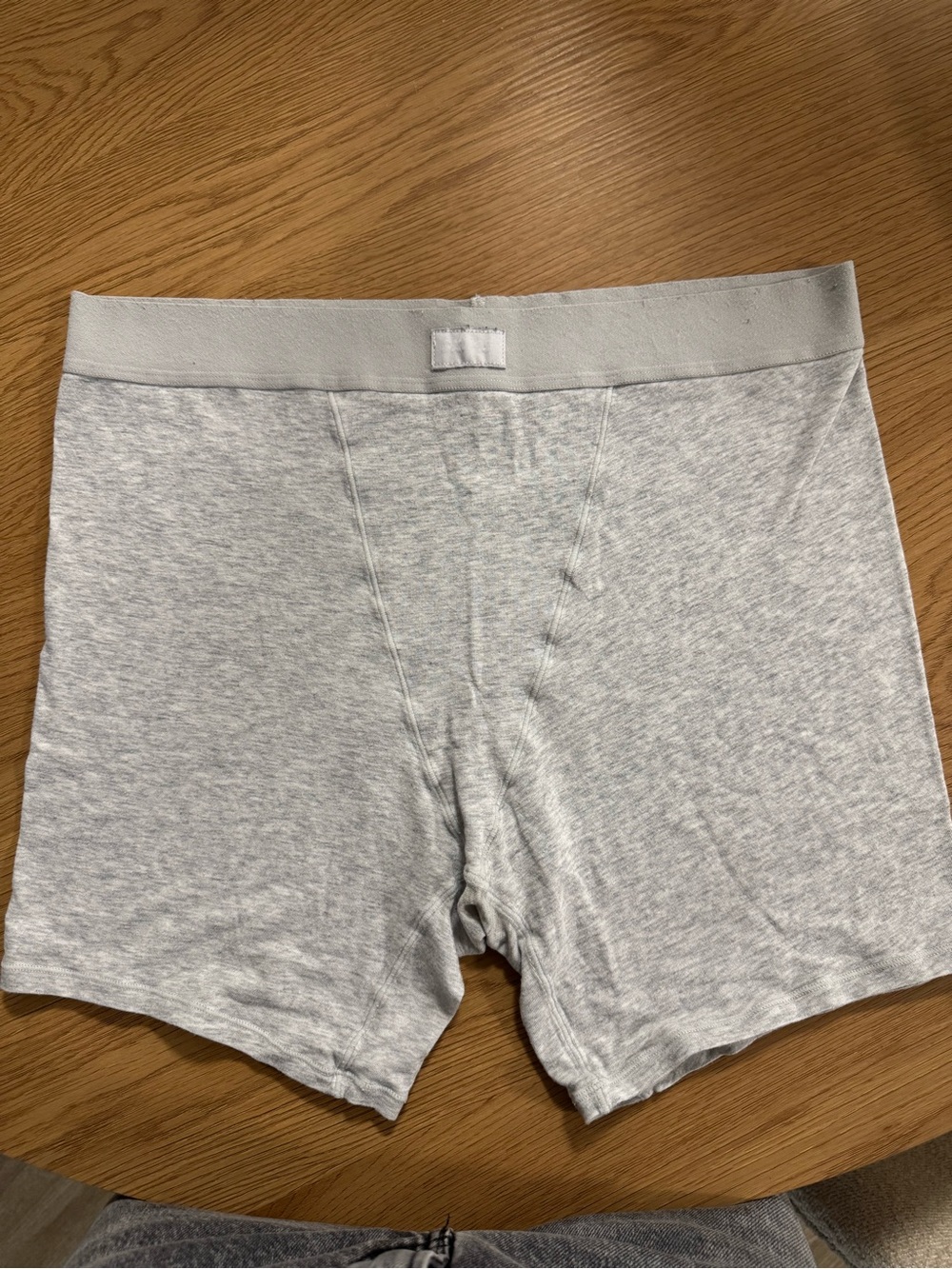 SKIMS Light Heather Gray Boxer Shorts